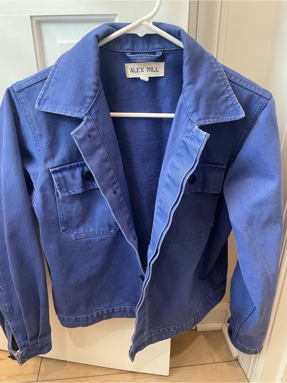 Alex Mill Washed Denim Work Jacket - Vintage Cobalt, Small - Picture 9 of 15